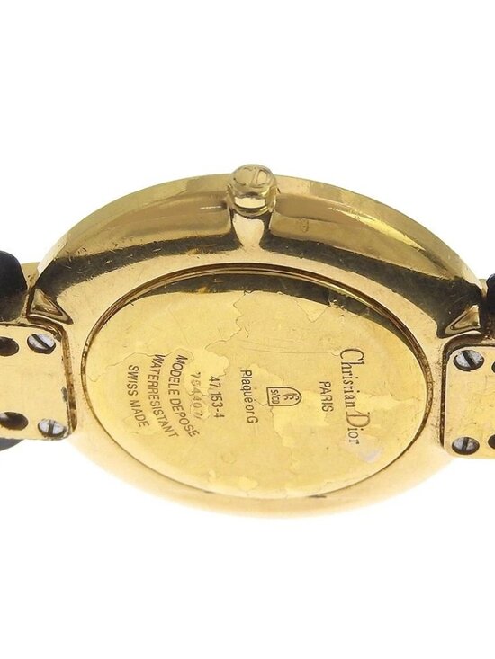 Dior Bakira Watches 47.153-4 blackDial Plated Gold/leather Quartz Analog d... main image 8